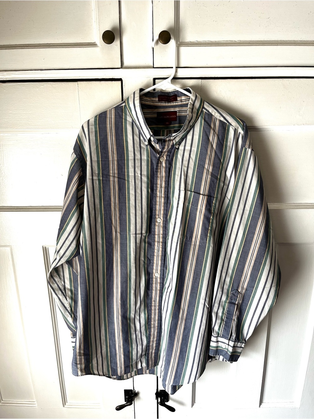 VTG - 90's Chaps Ralph Lauren - Striped Button-Up Cotton Shirt - Men’s Size XL